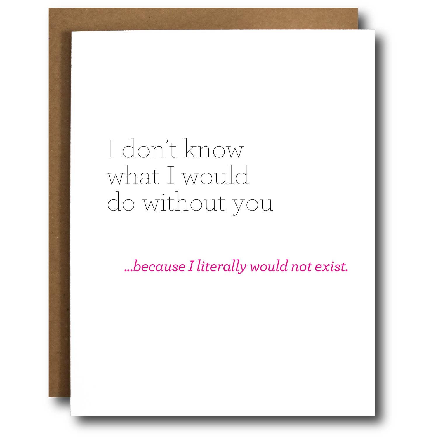 Funny Mother's/Father's/Parent Day Card Wouldn’t Exist Without You