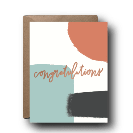Muted Abstract Congratulations Greeting Card
