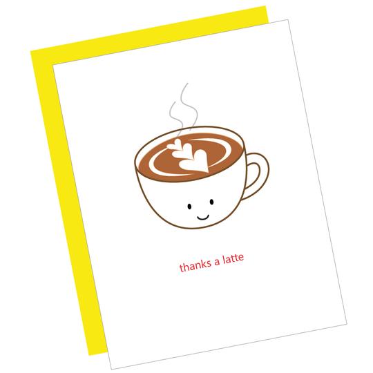 Thanks a Latte Greeting Card