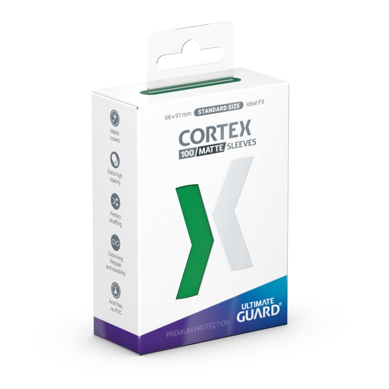 Cortex UG Sleeves Standard Size 100-ct (Matte Green)