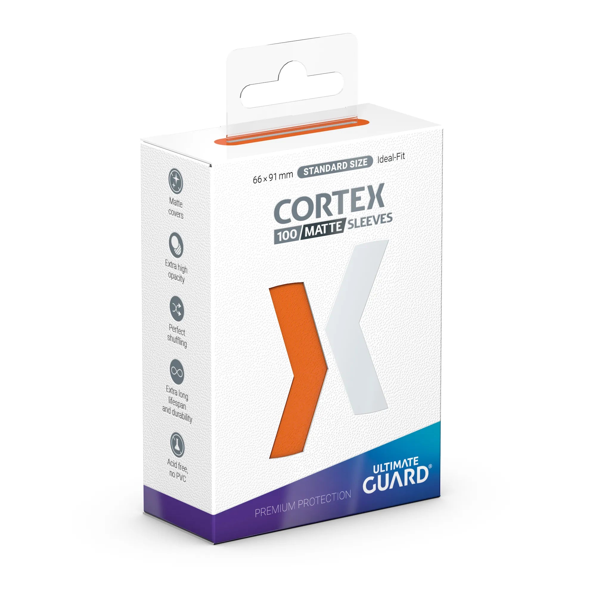 Cortex UG Sleeves Standard Size 100-ct (Matte Orange)