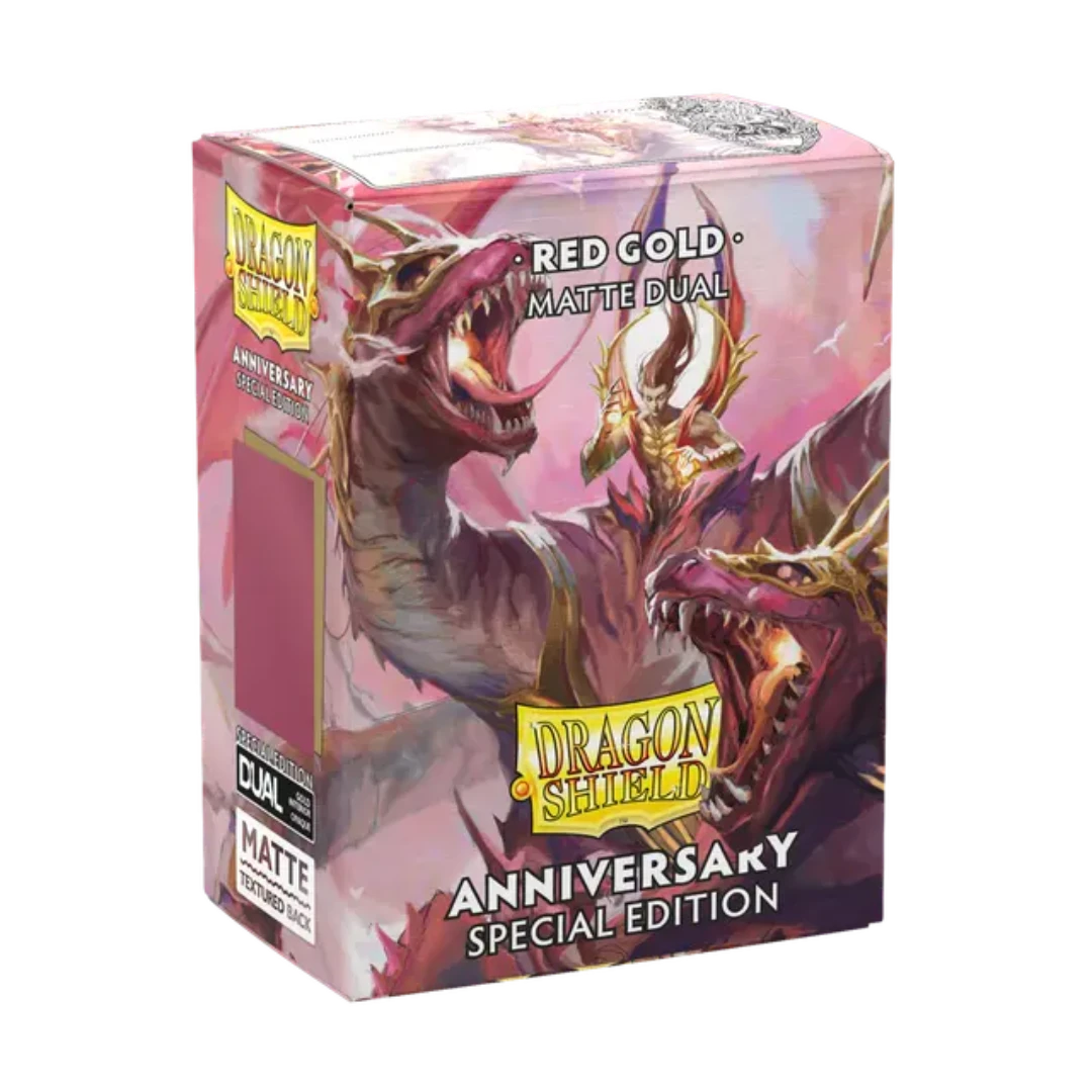 Dragon Shield Card Sleeves - Anniversary Special Edition (Red/Gold Dual Matte, 100ct)
