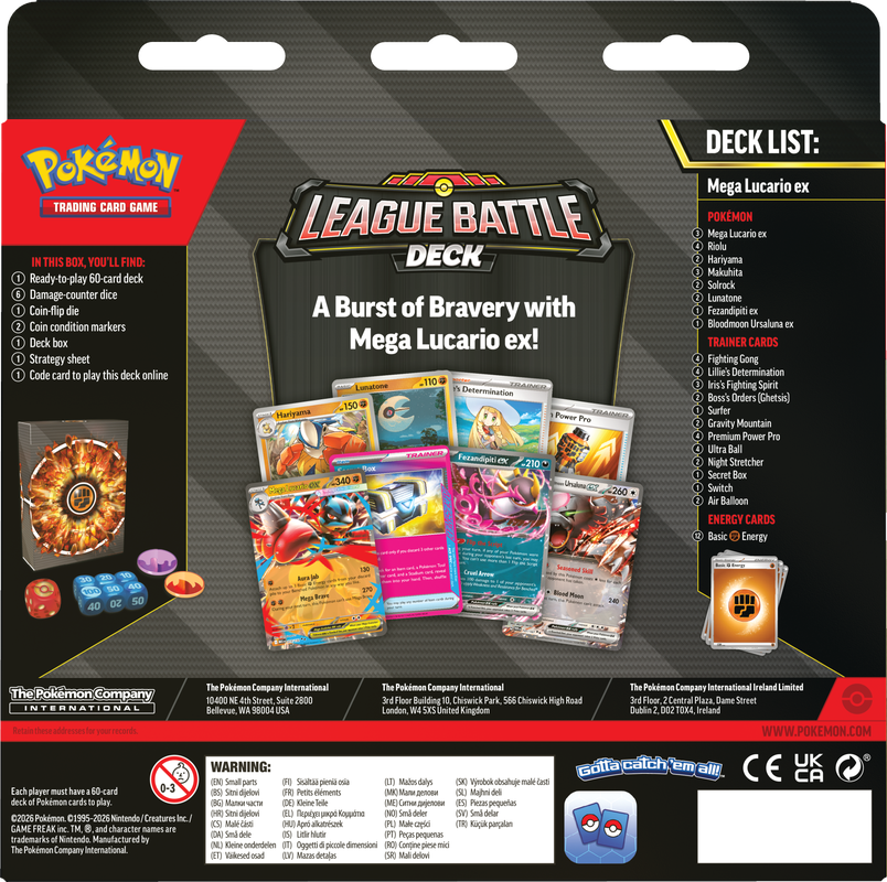 Pokémon TCG - Mega Lucario Ex League Battle Deck PRE-ORDER