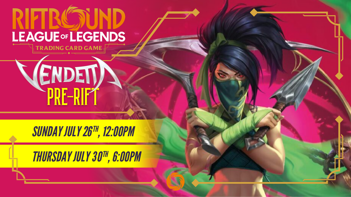 Riftbound: League of Legends Vendetta Pre-Rift Ticket - Thursday July 30, 2026
