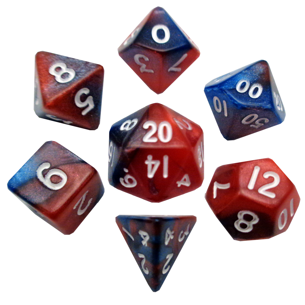Dice: Metallic Dice Games -- Mini Polyhedral 7-piece Sets