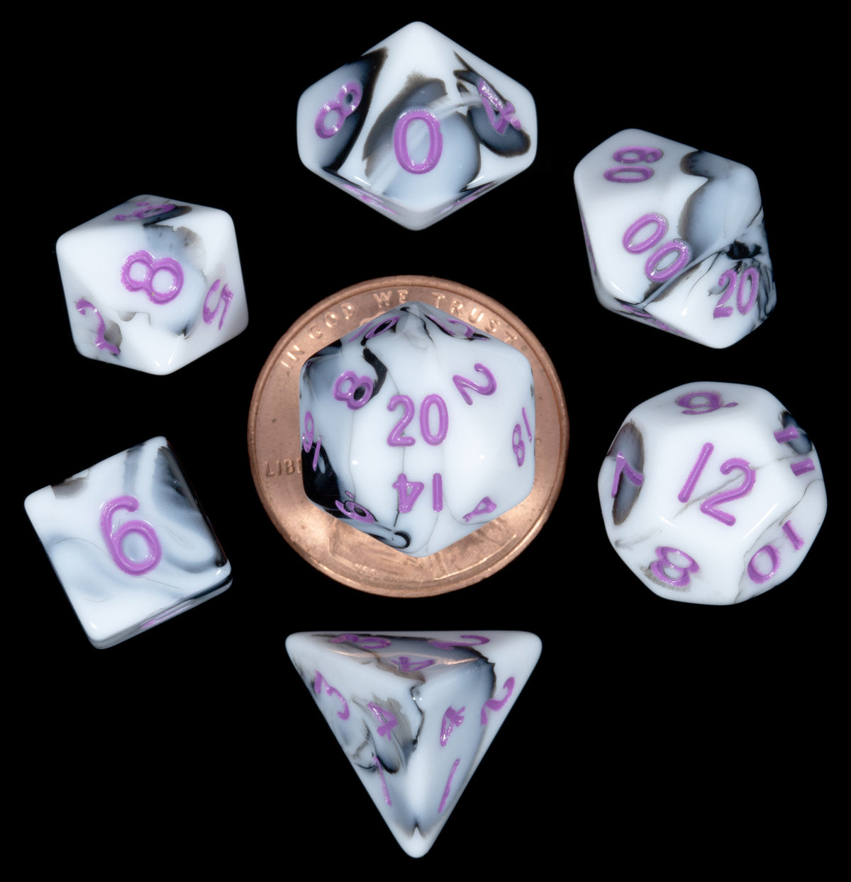 Dice: Metallic Dice Games -- Mini Polyhedral 7-piece Sets