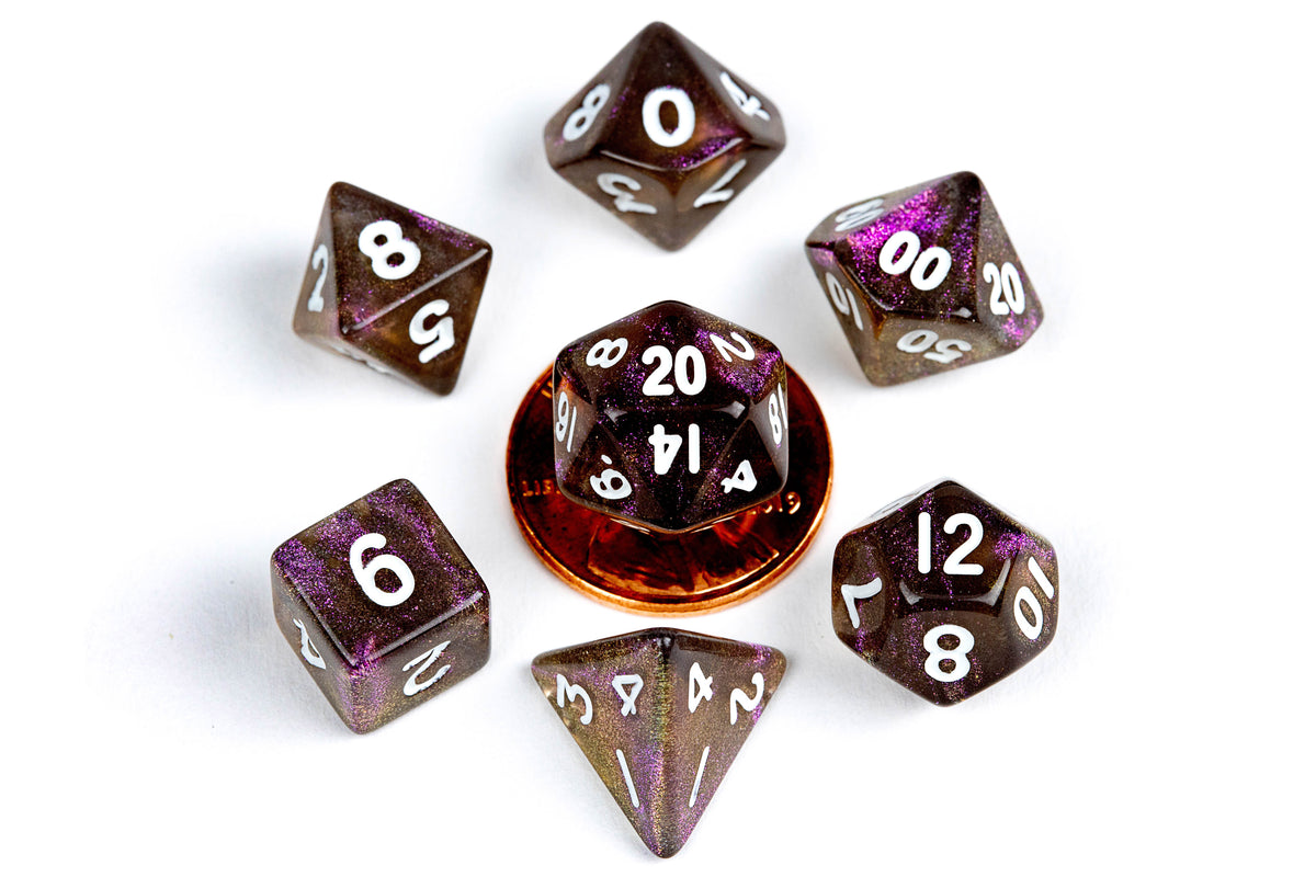 Dice: Metallic Dice Games -- Mini Polyhedral 7-piece Sets