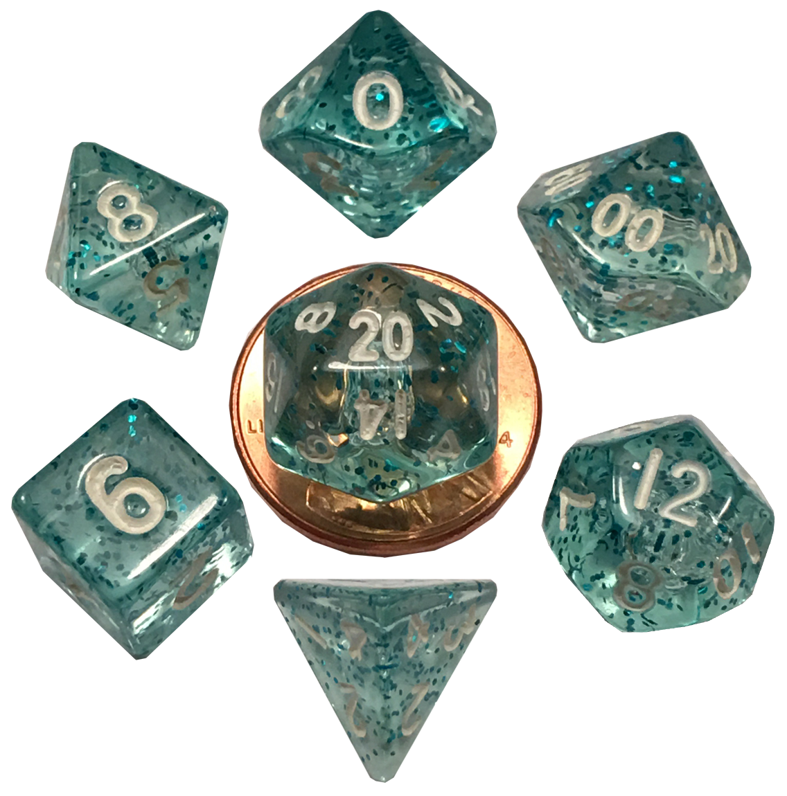Dice: Metallic Dice Games -- Mini Polyhedral 7-piece Sets