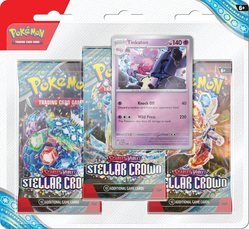 Pokemon TCG  - Stellar Crown Evolved 3 Pack Blister