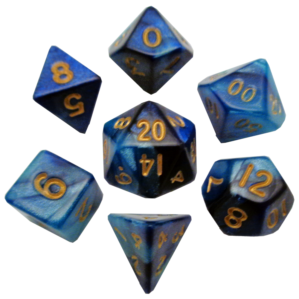 Dice: Metallic Dice Games -- Mini Polyhedral 7-piece Sets