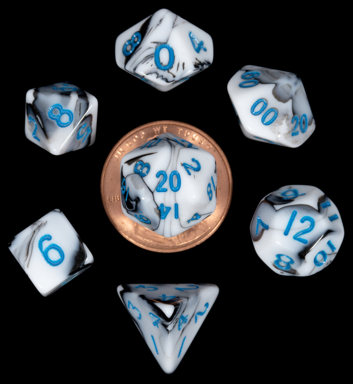 Dice: Metallic Dice Games -- Mini Polyhedral 7-piece Sets