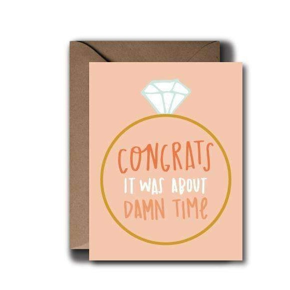 About Damn Time Wedding Greeting Card