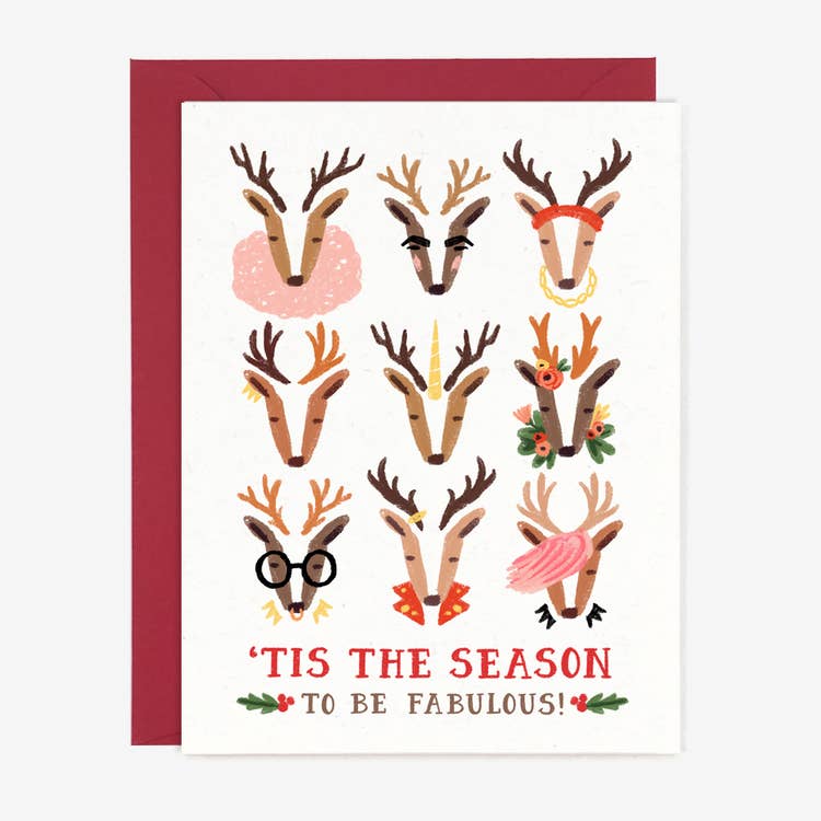Fabulous Reindeer Christmas Card