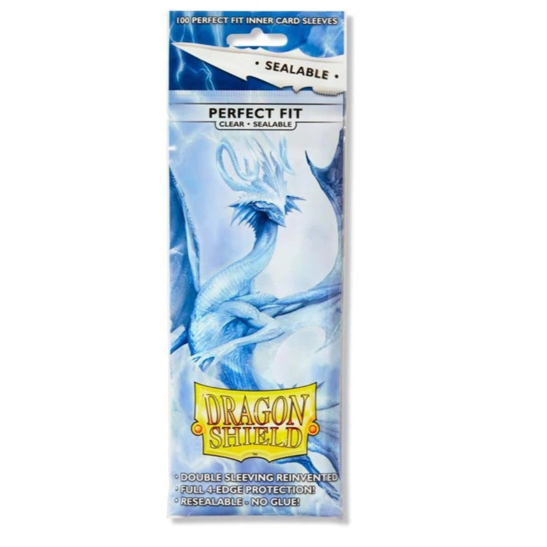 Dragon Shield Card Sleeves - Clear (Sealable Perfect Fit, 100ct)