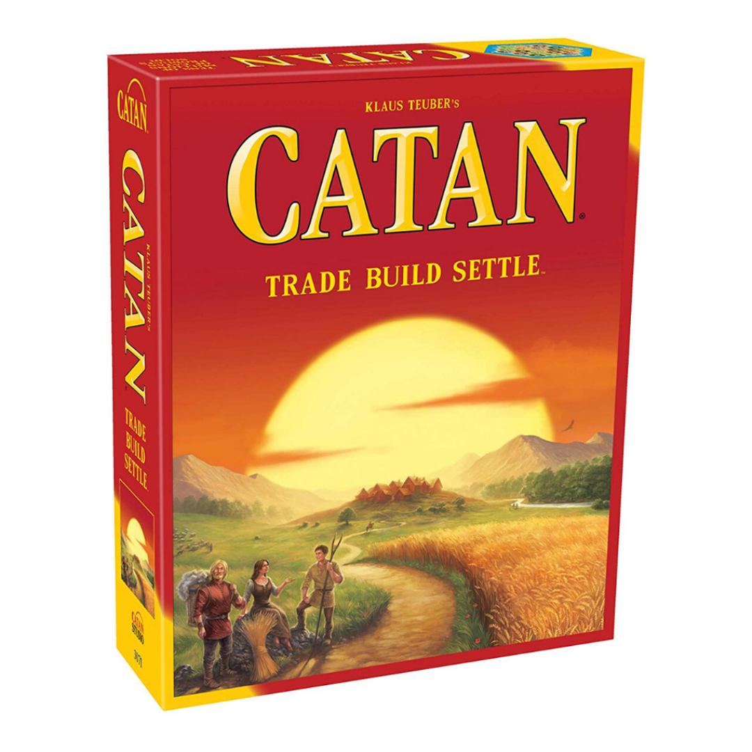 A multi player board game in which the players contend to efficiently colonize a new land called the island of Catan.