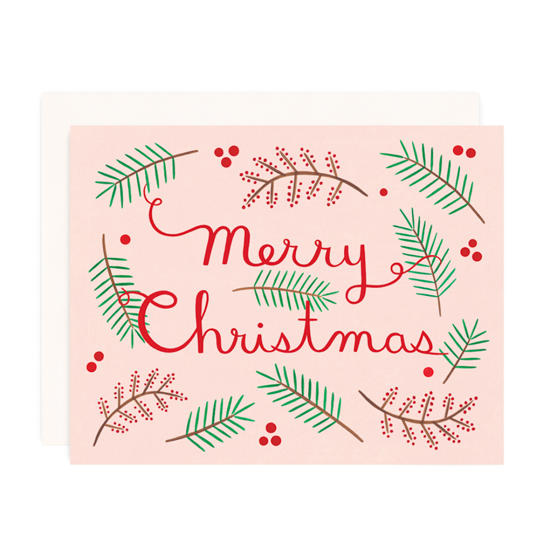 Merry Christmas Flora Card