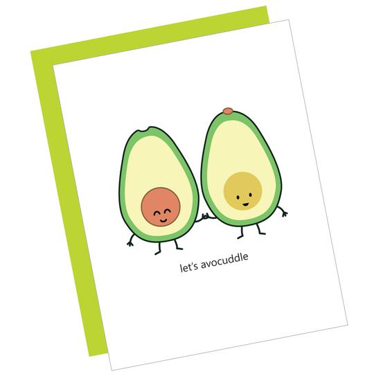 Let&#39;s Avocuddle Greeting Card