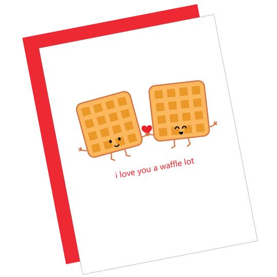 I Love You a Waffle Lot Greeting Card