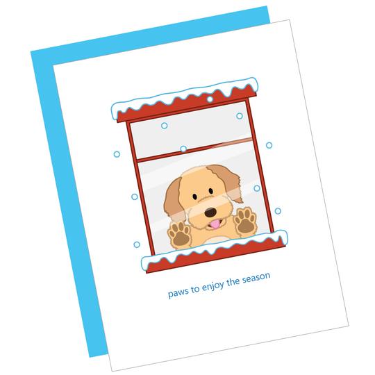 Paws to Enjoy the Season Greeting Card