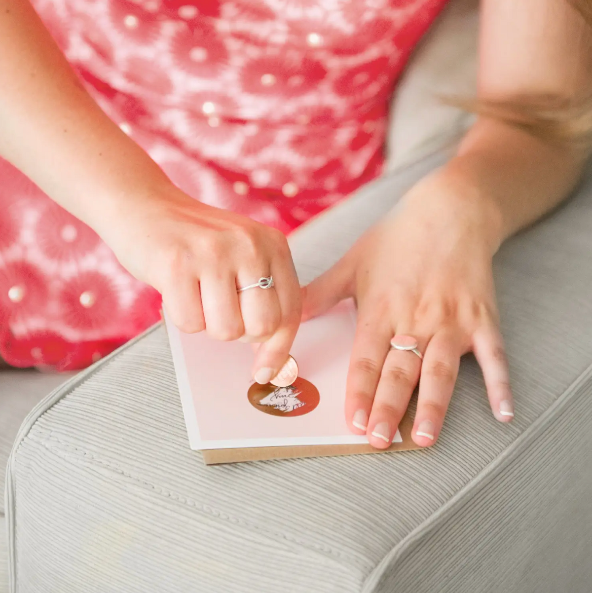 Pink &amp; Gold Balloon Scratch-Off