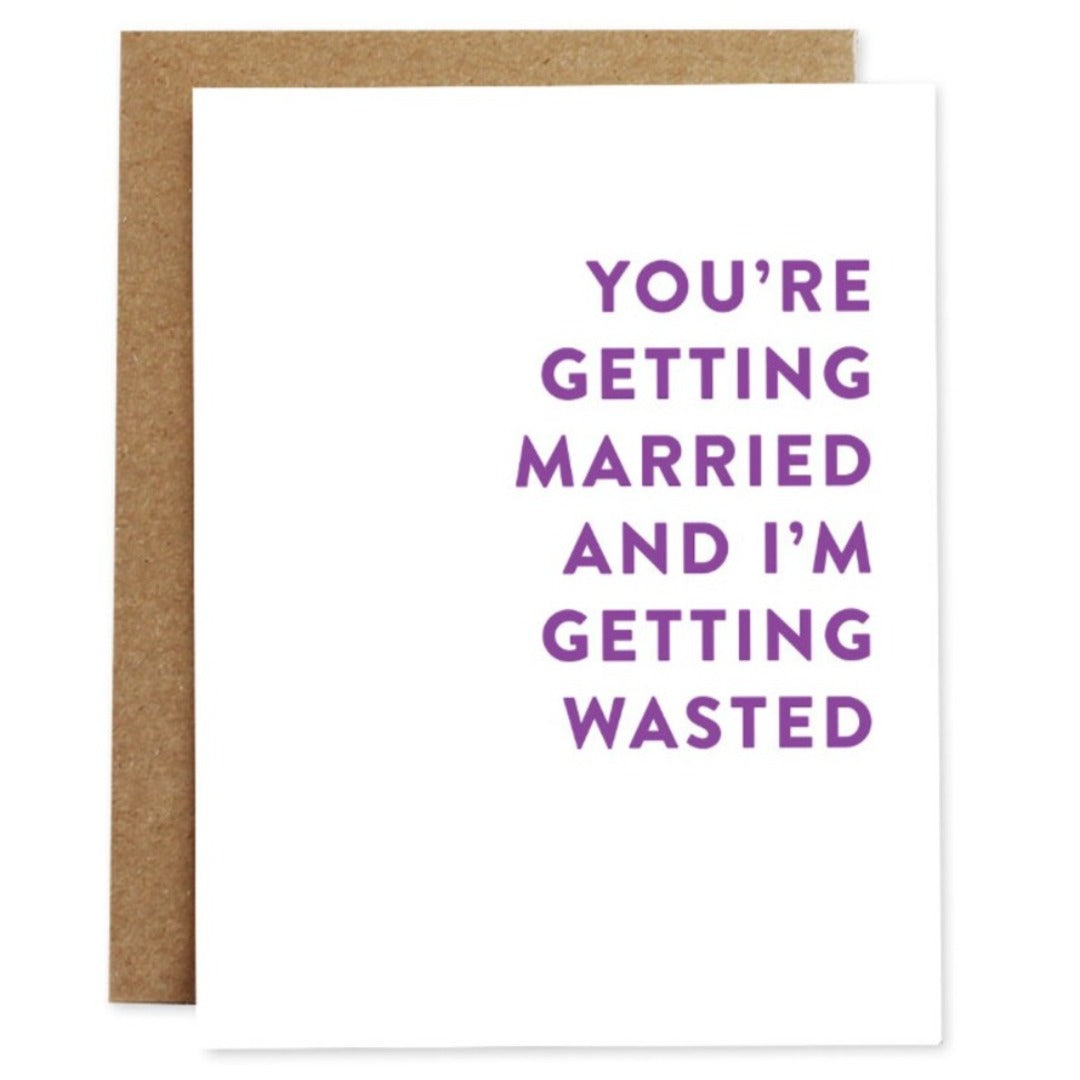 I'm Getting Wasted Wedding Card
