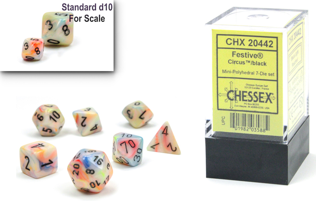 Dice: Chessex -- Mini Polyhedral 7-piece Sets