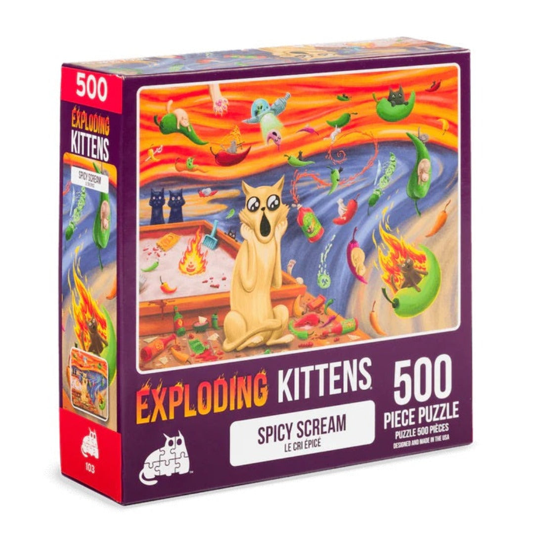 Exploding Kittens -- Spicy Scream (500-piece Puzzle)